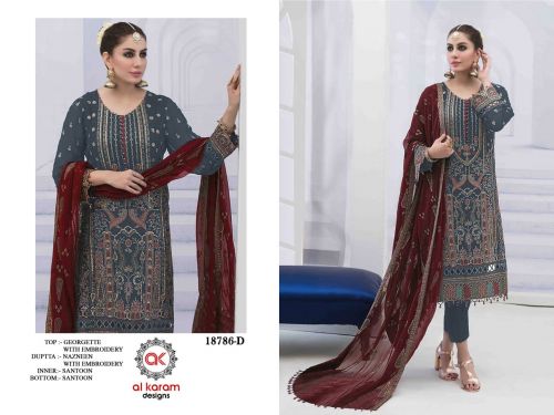 Al Karam 18786 Pakistani Salwar Suits Catalog